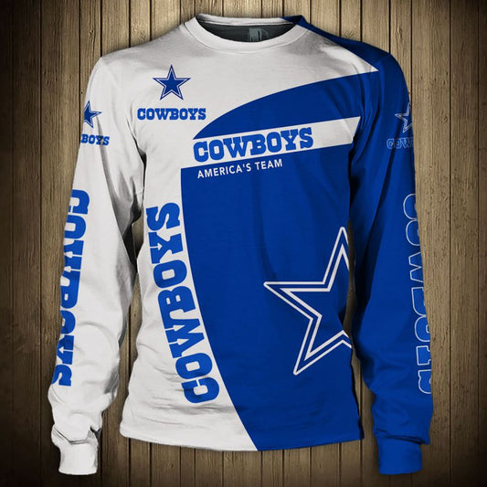 3D Nfl Printed Dallas Cowboys Sweatshirt Cheap Pullover Long Sleeve
