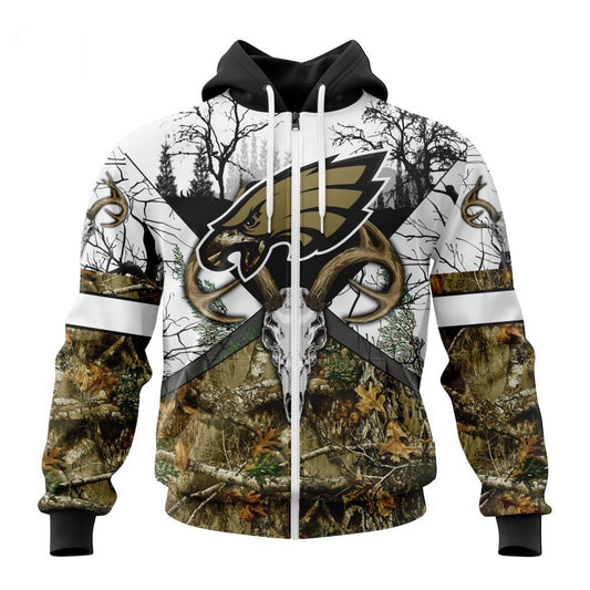 3D Nfl Printed Realtree Camo Philadelphia Eagles Hoodie Custom Name Amp Number