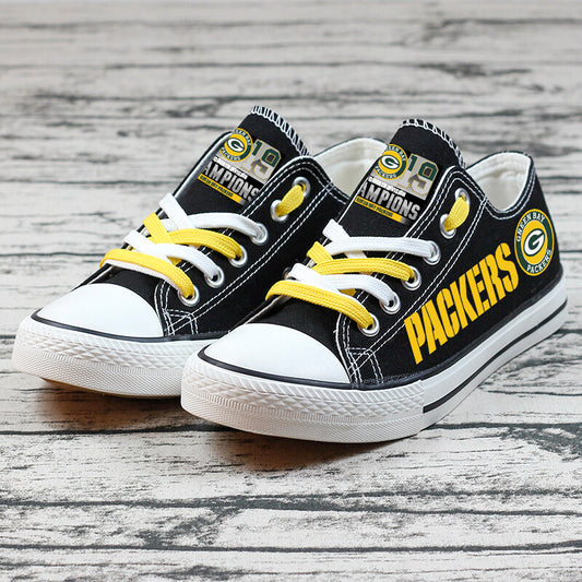 Design Green Bay Packers Canvas Shoes Low Top T Dwag75H